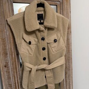 marissa webb frankie sherpa vest small